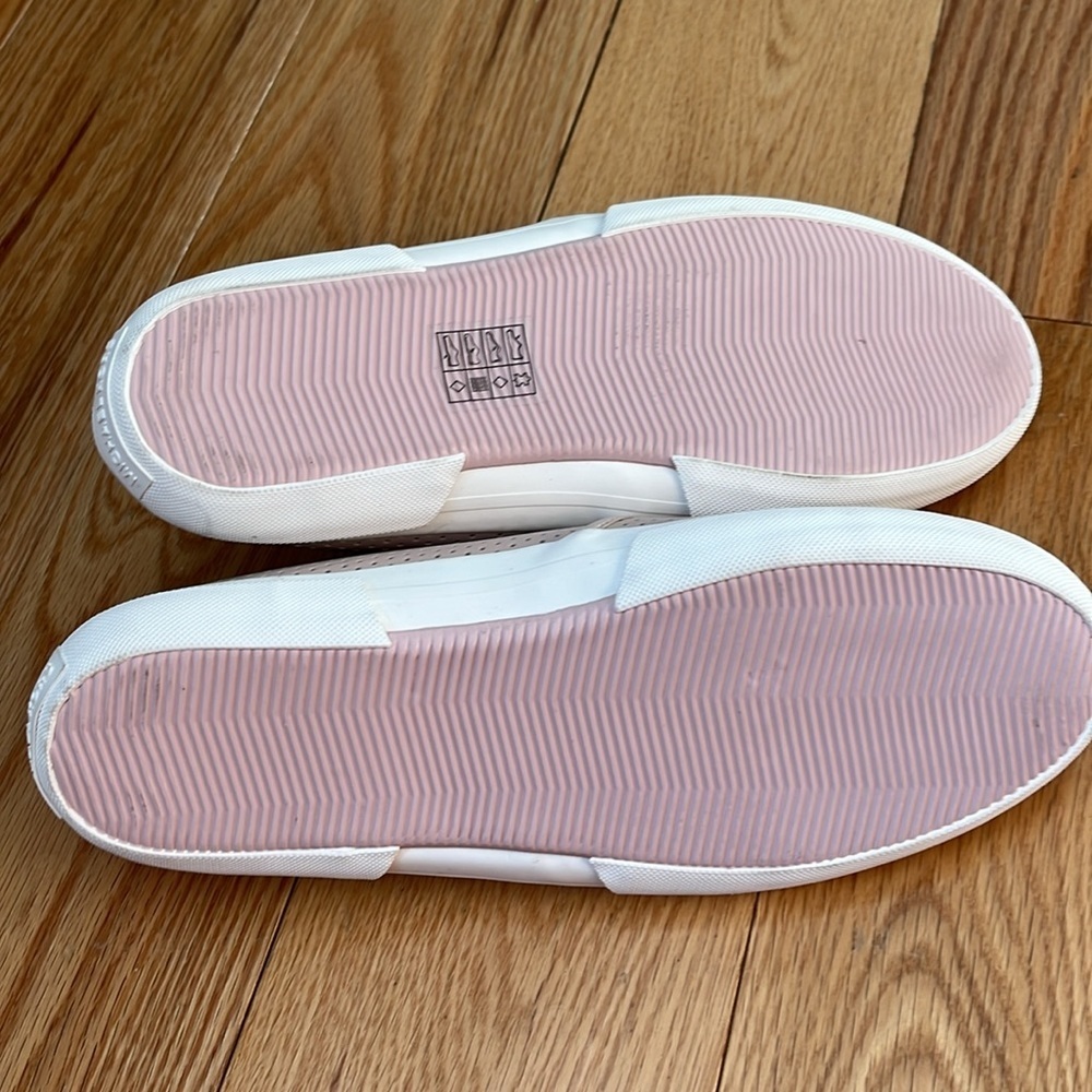 New Michael Kors Soft Pink 9.5 Boerum Double Gore Lasered Leather slip on shoes - Picture 7 of 10